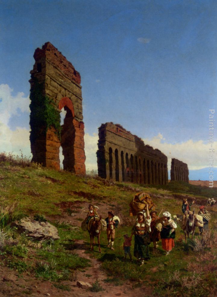 Passing the Ruins painting - Pietro Barucci Passing the Ruins art painting